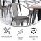 Flash Furniture Silver Metal Stack Chair with Gray Poly Resin Seat CH-31270-SIL-PL1G-GG - alternate 4